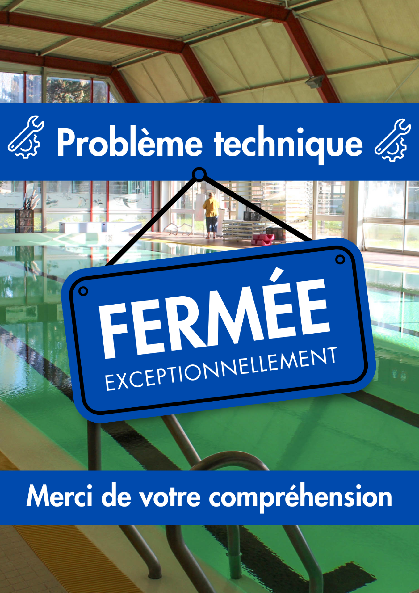 Piscine des Clairs Bassins de La Charité-sur-Loire fermée exceptionnellement du 13 au 17 mars 2025 inclus